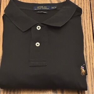 Polo Ralph Lauren Pima Soft Touch Polo Shirt Mens XXL Black Golf Preppy Casual
